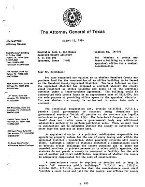 Texas Attorney General Opinion: JM-191