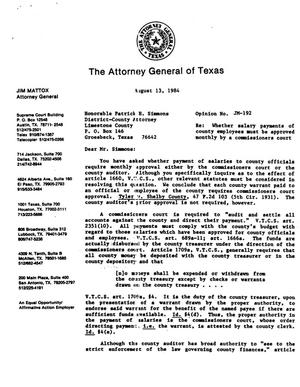 Texas Attorney General Opinion: JM-192