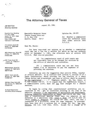 Texas Attorney General Opinion: JM-193