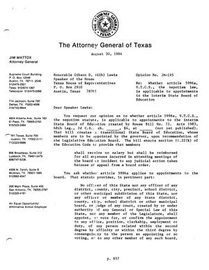 Texas Attorney General Opinion: JM-195