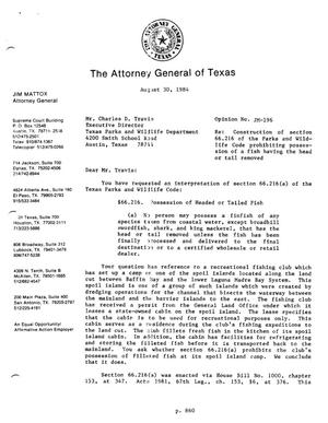 Texas Attorney General Opinion: JM-196