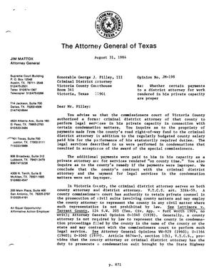 Primary view of object titled 'Texas Attorney General Opinion: JM-198'.