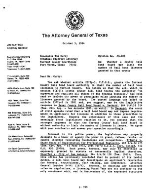 Texas Attorney General Opinion: JM-206