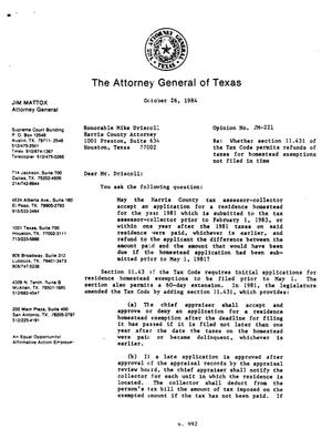 Texas Attorney General Opinion: JM-221