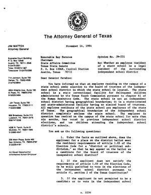 Texas Attorney General Opinion: JM-231