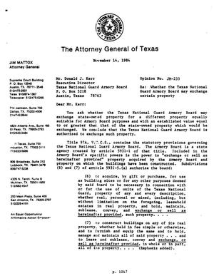 Texas Attorney General Opinion: JM-233