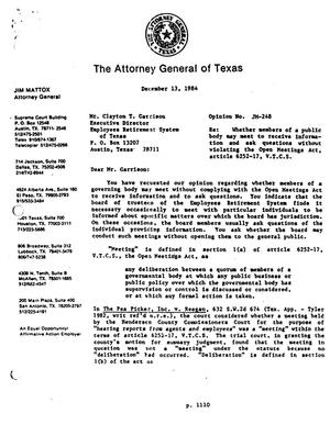 Texas Attorney General Opinion: JM-248