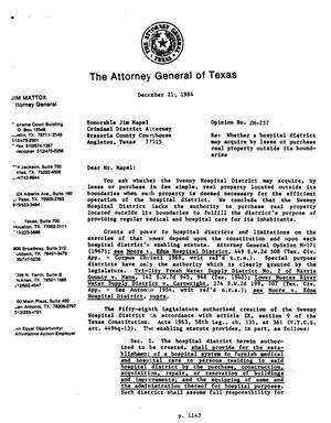 Texas Attorney General Opinion: JM-257