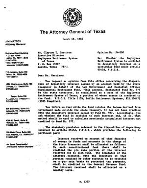 Texas Attorney General Opinion: JM-300