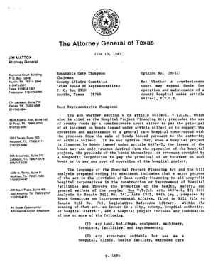 Texas Attorney General Opinion: JM-327