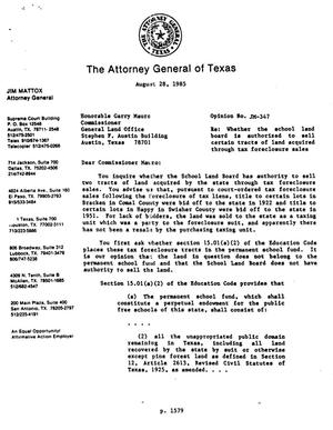 Texas Attorney General Opinion: JM-347