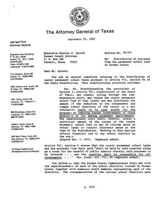 Texas Attorney General Opinion: JM-355
