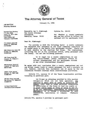 Texas Attorney General Opinion: JM-431