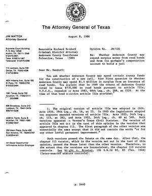 Texas Attorney General Opinion: JM-530