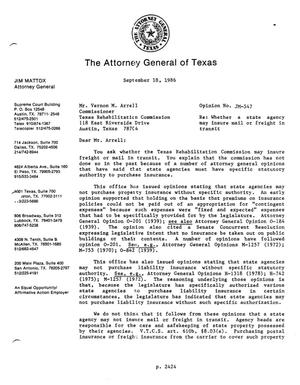 Texas Attorney General Opinion: JM-547