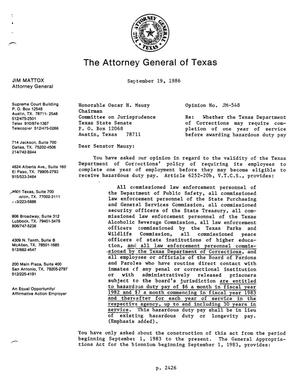 Texas Attorney General Opinion: JM-548