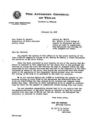 Primary view of object titled 'Texas Attorney General Opinion: MS-171'.