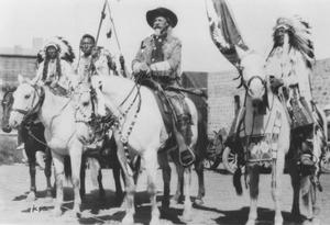 Bill Cody and Indians from His Wild West Show