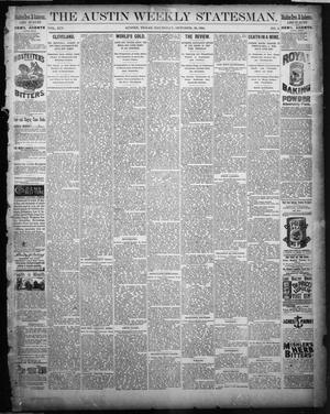 Primary view of object titled 'The Austin Weekly Statesman. (Austin, Tex.), Vol. 14, No. 8, Ed. 1 Thursday, October 30, 1884'.