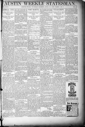Austin Weekly Statesman. (Austin, Tex.), Vol. 18, No. 22, Ed. 1 Thursday, April 18, 1889