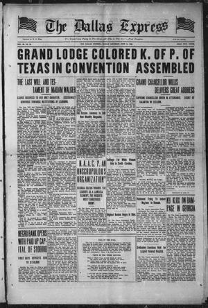 Primary view of object titled 'The Dallas Express (Dallas, Tex.), Vol. 26, No. 35, Ed. 1 Saturday, June 14, 1919'.