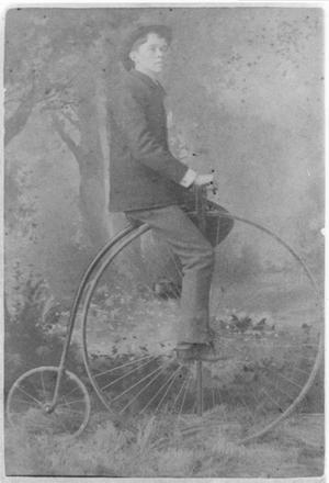 James Powell Owens on His Bicycle