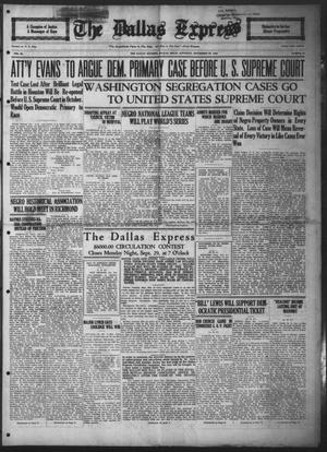 The Dallas Express (Dallas, Tex.), Vol. 31, No. 44, Ed. 1 Saturday, September 27, 1924