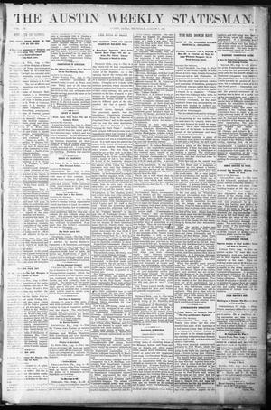 Primary view of object titled 'The Austin Weekly Statesman. (Austin, Tex.), Vol. 19, No. 2, Ed. 1 Thursday, August 6, 1891'.