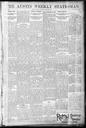 The Austin Weekly Statesman. (Austin, Tex.), Vol. 19, Ed. 1 Thursday, September 17, 1891