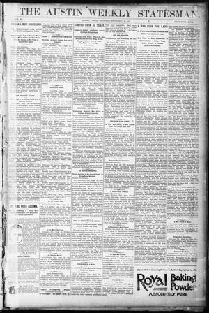 Primary view of object titled 'The Austin Weekly Statesman. (Austin, Tex.), Vol. 20, Ed. 1 Thursday, September 24, 1891'.