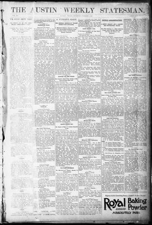 The Austin Weekly Statesman. (Austin, Tex.), Vol. 20, Ed. 1 Thursday, October 8, 1891