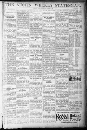 Primary view of object titled 'The Austin Weekly Statesman. (Austin, Tex.), Vol. 20, Ed. 1 Thursday, October 22, 1891'.