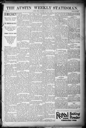 The Austin Weekly Statesman. (Austin, Tex.), Vol. 20, Ed. 1 Thursday, August 18, 1892