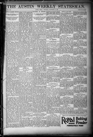 The Austin Weekly Statesman. (Austin, Tex.), Vol. 20, Ed. 1 Thursday, September 22, 1892