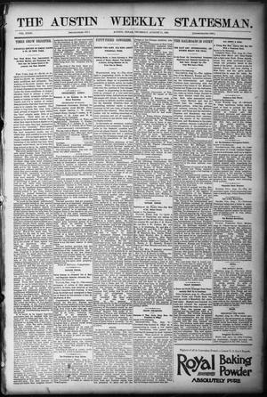 Primary view of object titled 'The Austin Weekly Statesman. (Austin, Tex.), Vol. 23, Ed. 1 Thursday, August 17, 1893'.