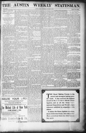 Primary view of object titled 'The Austin Weekly Statesman. (Austin, Tex.), Vol. 24, Ed. 1 Thursday, January 24, 1895'.