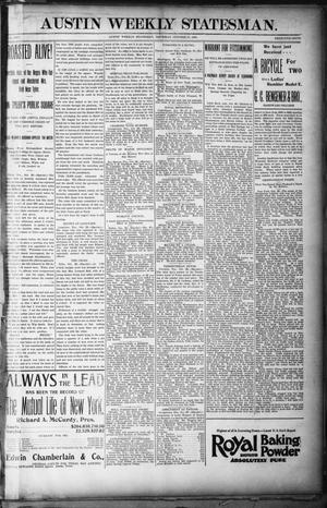 Primary view of object titled 'Austin Weekly Statesman. (Austin, Tex.), Vol. 25, Ed. 1 Thursday, October 31, 1895'.