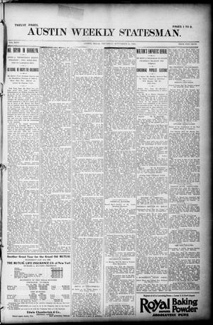 Primary view of object titled 'Austin Weekly Statesman. (Austin, Tex.), Vol. 26, Ed. 1 Thursday, September 24, 1896'.
