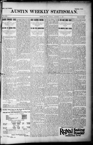Primary view of object titled 'Austin Weekly Statesman. (Austin, Tex.), Vol. 26, Ed. 1 Thursday, December 31, 1896'.