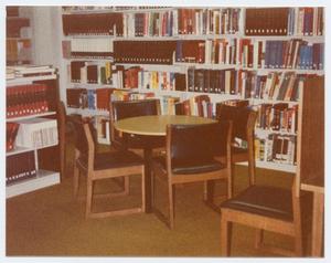 [Reading Table Inside Helen Hall Library]