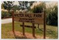 Photograph: [Entrance to Walter Hall Park]