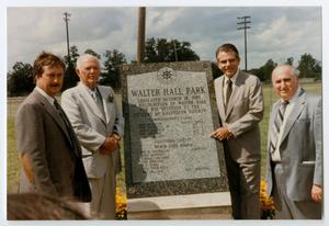 [Unveiling of the Walter Hall Park Plaque]