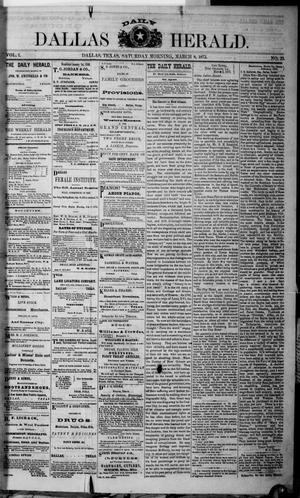Dallas Daily Herald (Dallas, Tex.), Vol. 1, No. 23, Ed. 1 Saturday, March 8, 1873