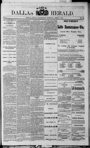 Dallas Daily Herald (Dallas, Tex.), Vol. 1, No. 50, Ed. 1 Wednesday, April 9, 1873