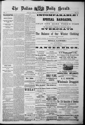 Primary view of object titled 'The Dallas Daily Herald. (Dallas, Tex.), Vol. 2, No. 26, Ed. 1 Thursday, March 12, 1874'.
