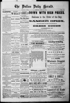 Primary view of object titled 'The Dallas Daily Herald. (Dallas, Tex.), Vol. 2, No. 119, Ed. 1 Sunday, June 28, 1874'.