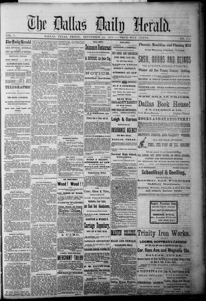 Primary view of object titled 'The Dallas Daily Herald. (Dallas, Tex.), Vol. 3, No. 191, Ed. 1 Friday, September 24, 1875'.