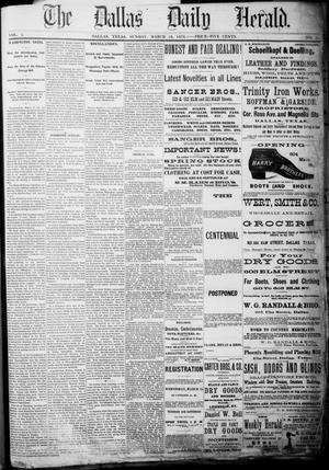 The Dallas Daily Herald. (Dallas, Tex.), Vol. 4, No. 31, Ed. 1 Sunday, March 19, 1876