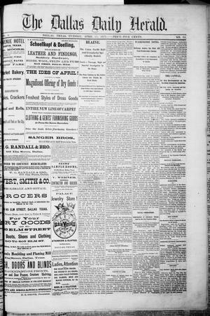 The Dallas Daily Herald. (Dallas, Tex.), Vol. 4, No. 64, Ed. 1 Tuesday, April 25, 1876