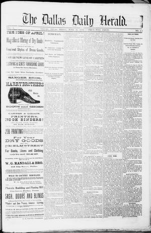 Primary view of object titled 'The Dallas Daily Herald. (Dallas, Tex.), Vol. 4, No. 122, Ed. 1 Friday, June 30, 1876'.